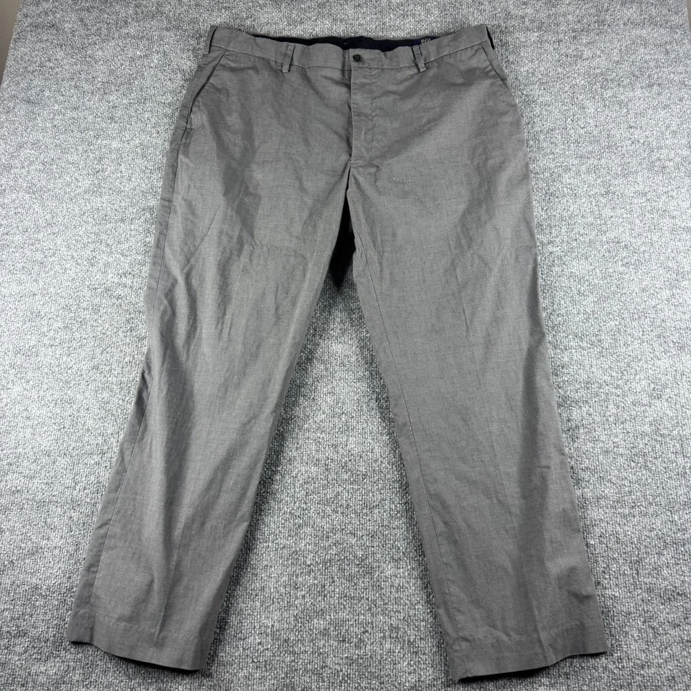 Polo Ralph Lauren Pants Mens 40x30 Gray Stretch Classic Fit Chino Casual Preppy